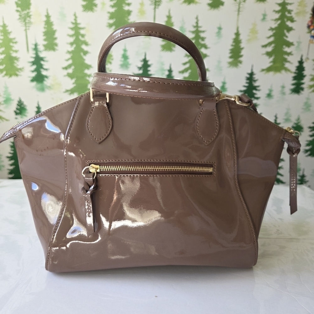 Dooney & Bourke Mink Patent Leather Handbag - Picture 2 of 16